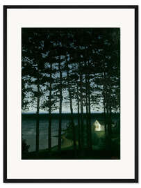 Gerahmter Kunstdruck Fischerhütte