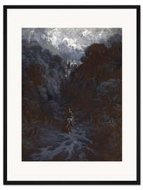 Gerahmter Kunstdruck Sir Lancelot nähert sich dem Schloss von Astolat