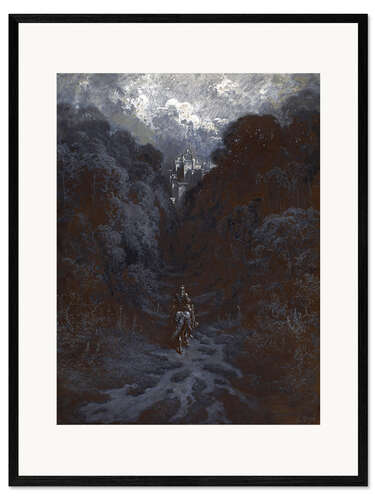 Innrammet kunsttrykk Sir Lancelot Approaching the Castle of Astolat