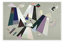 Wandbild  Ohne Titel (Komposition mit grauem Hintergrund) - Wassily Kandinsky