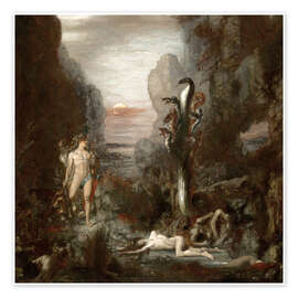 Plakat Hercules and the Lernaean Hydra - Gustave Moreau
