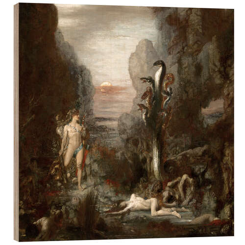 Wood print Hercules and the Lernaean Hydra