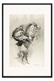 Gerahmter Kunstdruck Mubarek der arabische Chef