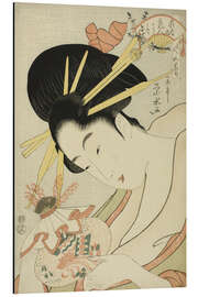 Magnettafel Die Kurtisane Hanahito der Ogiya und Begleiter Sakura und Momiji