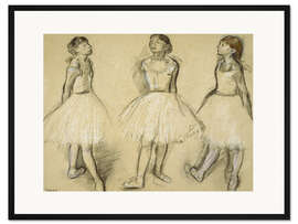 Gerahmter Kunstdruck Drei Studien eines Tänzers auf dem vierten Rang