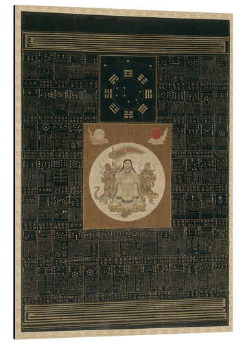 Aluminiumsbilde Zhenwu with the Eight Trigrams, the Northern Dipper, and Talismans, Qing dynasty