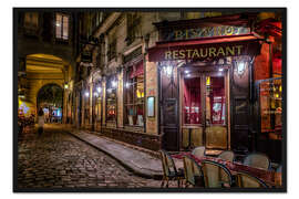 Gerahmter Kunstdruck Pariser Café