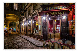 Poster Parisian cafe
