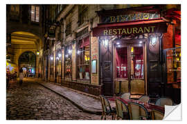 Selvklebende plakat Parisian cafe