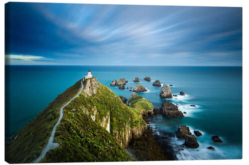 Leinwandbild Nugget Point Lighthouse, Nugget Point, Otago, South Island, New Zealand, Pacific