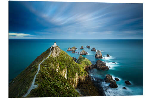 Gallery print Nugget Point Lighthouse, Nugget Point, Otago, South Island, New Zealand, Pacific