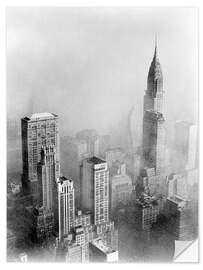 Naklejka na ścianę Smog and New York skyscrapers, 1950s