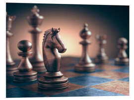 PVC print Chess piece on chess board