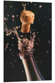 Cuadro de aluminio Botella de Champagne y corcho