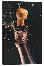 Lærredsbillede Champagne bottle and cork - Ktsdesign