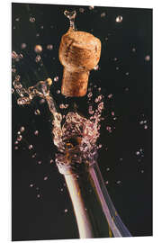 PVC-taulu Champagne bottle and cork