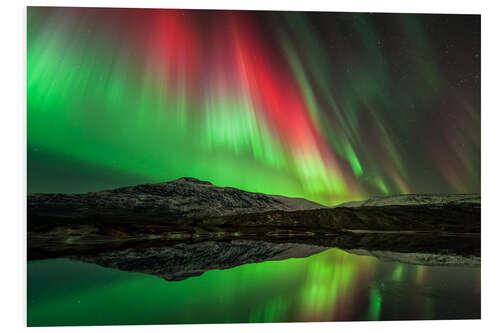 Foam board print Aurora Borealis, Norway II