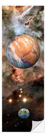 Wall sticker Alien planets and Carina Nebula