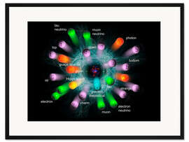 Gerahmter Kunstdruck Subatomare Partikel