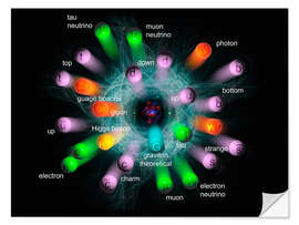 Selvklebende plakat Subatomic Partikler