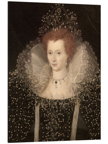 Aluminiumsbilde 1570 Queen Elizabeth I of England and Ire