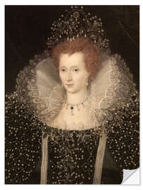 Muursticker 1570 Queen Elizabeth I of England and Ire