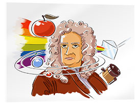 Acrylic print Isaac Newton, English physicist