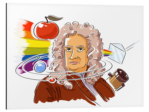 Obraz na aluminium Isaac Newton, English physicist
