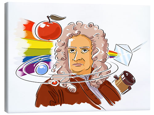 Tableau sur toile Isaac Newton, physicien anglais