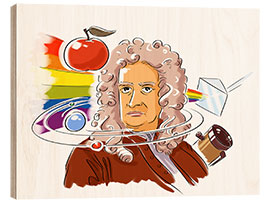 Obraz na drewnie Isaac Newton, English physicist