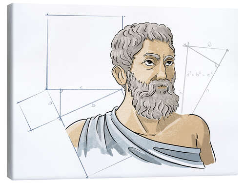 Canvas-taulu Pythagoras, antiikin kreikkalainen matemaatikko