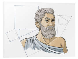 Foam board print Pythagoras, Ancient Greek mathematician