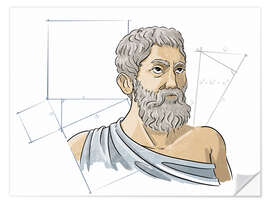 Naklejka na ścianę Pythagoras, Ancient Greek mathematician