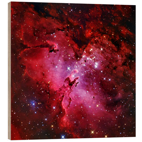 Wood print Eagle Nebula, optical image