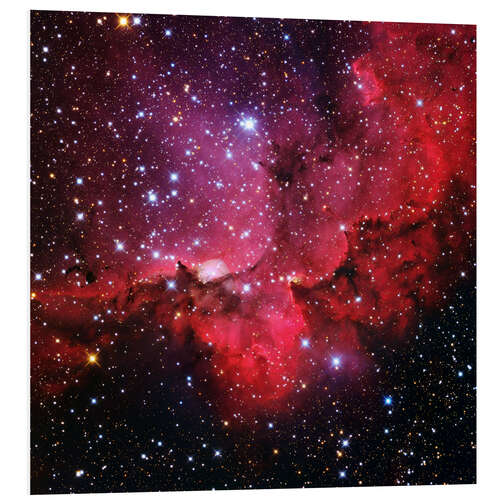 Foam board print NGC 7380 star cluster, optical image