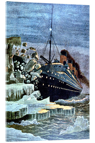 Cuadro de metacrilato SS Titanic colisiona con un iceberg