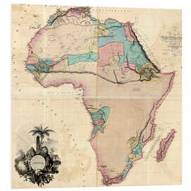 Foam board print Map of Africa 1802