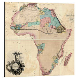Magnettafel Karte von Afrika 1802