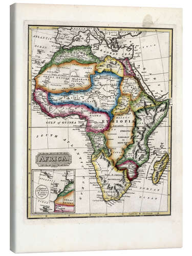 Canvas print Map of Africa, 1817