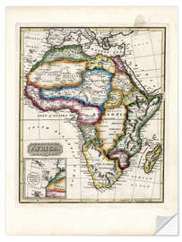 Wall sticker Map of Africa, 1817