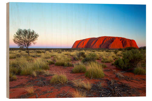 Quadro de madeira Uluru, Australia