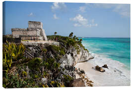 Obraz na płótnie El Castillo in Tulum, Yucatan, Mexico, North America