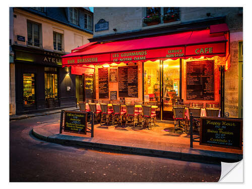 Naklejka na ścianę Parisian cafe, Paris, France, Europe