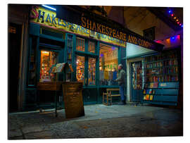 Quadro em alumínio Shakespeare and Company bookstore, Paris, France, Europe