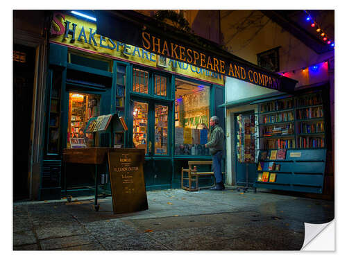 Sticker mural Librairie Shakespeare and Company, Paris