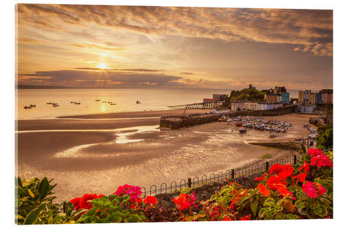 Acrylic print Tenby, Pembrokeshire, Wales, United Kingdom, Europe