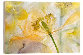 Wood print Welsh Poppy