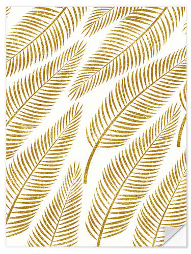 Wall sticker Golden palm