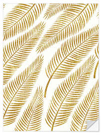 Wall sticker Golden palm