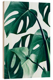 Holzbild Monstera